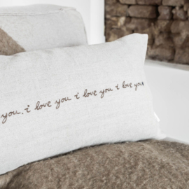 Kussen Natural ''I love You'' -Bastion Collections-