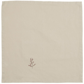 Napkin Tradition w/winterberry branch linen coloured