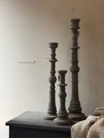 Houten Kandelaar Triple Small