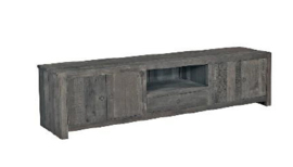 Tv-meubel 4 deurs, een lade en open vak 220 cm ''Driftwood''