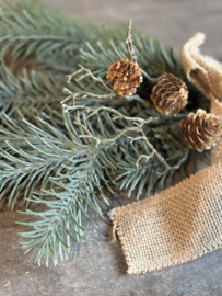 Hanger Zijde Groen Kerst met Strik