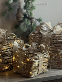 Cadeautje Rotan met LED lampjes Large