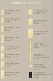 Kaars Wax LED Cream D10xH10 cm