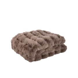 Plaid Taupe Fake Fur 140x170 cm -PTMD-