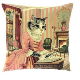 Gobelin Kissen Aristocat In ihrem Boudoir 45x45cm