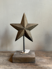 Houten Ster op Voet Medium