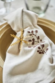 Napkin Tradition branch w/cones butter cream