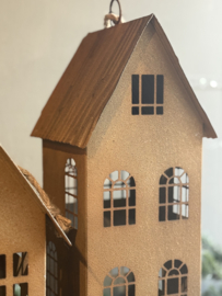 Metalen Huis Roest Bruin Large