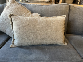 Shabby Leinen Kissen 60x40 cm