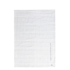 Theedoek Wit/Blauw Strepen 50x70 cm -Bastion Collections-