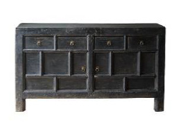 Dressoir 2-deurs en 4-lades ''China Black''