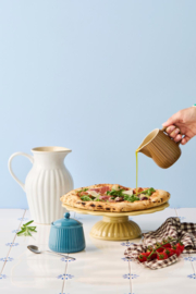 Theedoek Naturel met Bruine Ruitjes