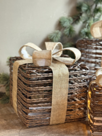 Cadeautje met Strik en LED lampjes Medium