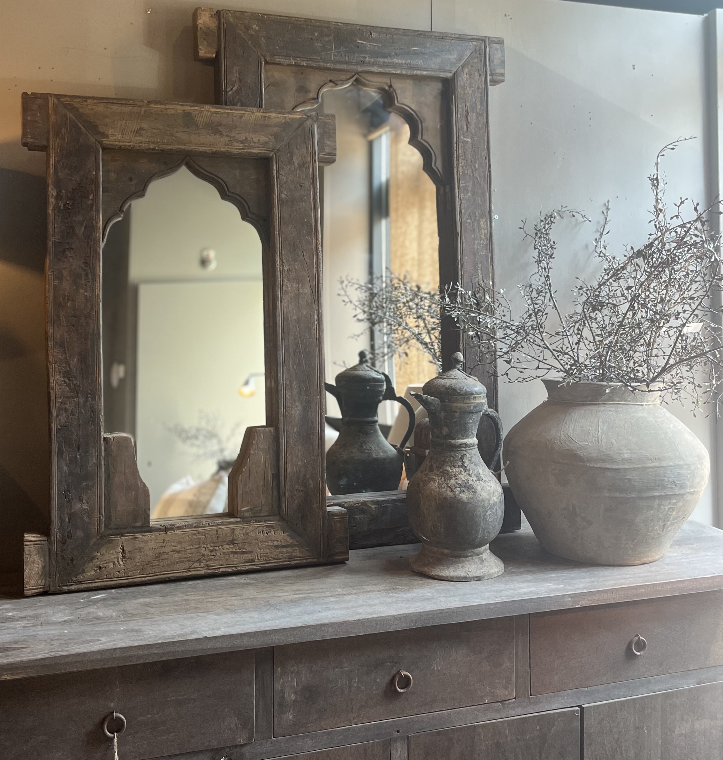 Spiegel oud hout M