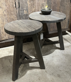 Runder Hocker Altholz 35x50 cm -Driftwood-