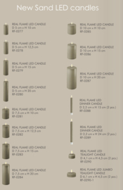 Kaars Wax LED Sand D5xH12,5 cm