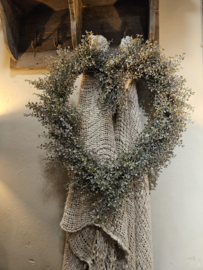 Zijde Krans Tea Leaf Hart 55 cm