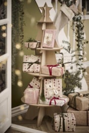 Kerstboom Display Hout met 4 Planken