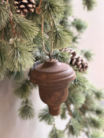 Metalen Ornament Roestbruin aan Touw