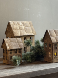 Metalen Huisje Roest Medium