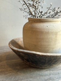 Oude Houten Schaal met Handvat