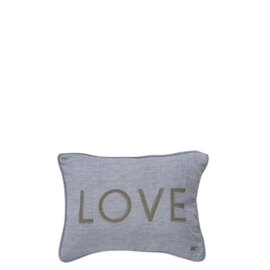 Kissen Natural Grey Love 25x35 cm -Bastion Collections-