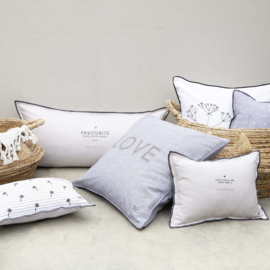 Kissen Natural Grey Love 50x50 cm -Bastion Collections-