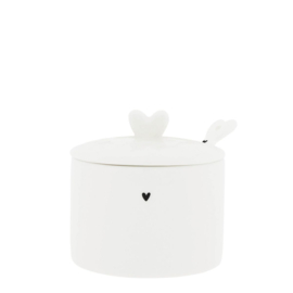 Zuckerdose weiß 'Black Heart' -Bastion Collections-