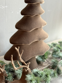 Weihnachtsbaum Samt Braun Large