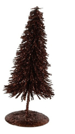 Kerstboompje Bruin Glitter