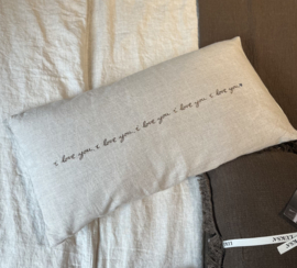 Kussen Natural ''I love You'' -Bastion Collections-