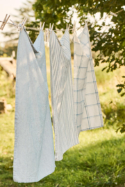 Theedoek Naturel met Blauwe Strepen