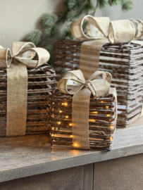 Cadeautje met Strik en LED lampjes Small