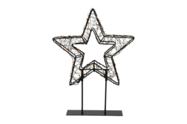 Ster op Metalen met LED lampjes Small