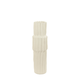 Vase Gerippt Creme Ø17x58 cm