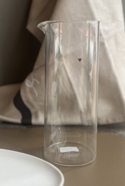 Glaskrug mit schwarzem Herz -Bastion Collections-