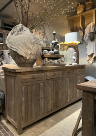 Dressoir 5 deurs en 4 lades ''Driftwood''