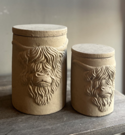 Stenen Pot met Deksel Hooglander Majestic Taupe Small -Brynxz-