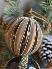 Kerstornament Bruin Gestreept -PTMD-