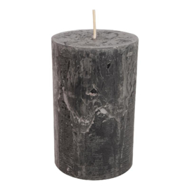 Stumpfe Kerze Anthrazit 6x11 cm