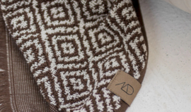 Gastendoek Streep Bruin/Gebroken Wit (set van 2) -Mette Ditmer-