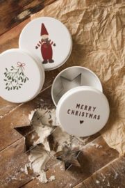 Dose mit 3 sternförmigen Ausstechformen 'Frohe Weihnachten'
