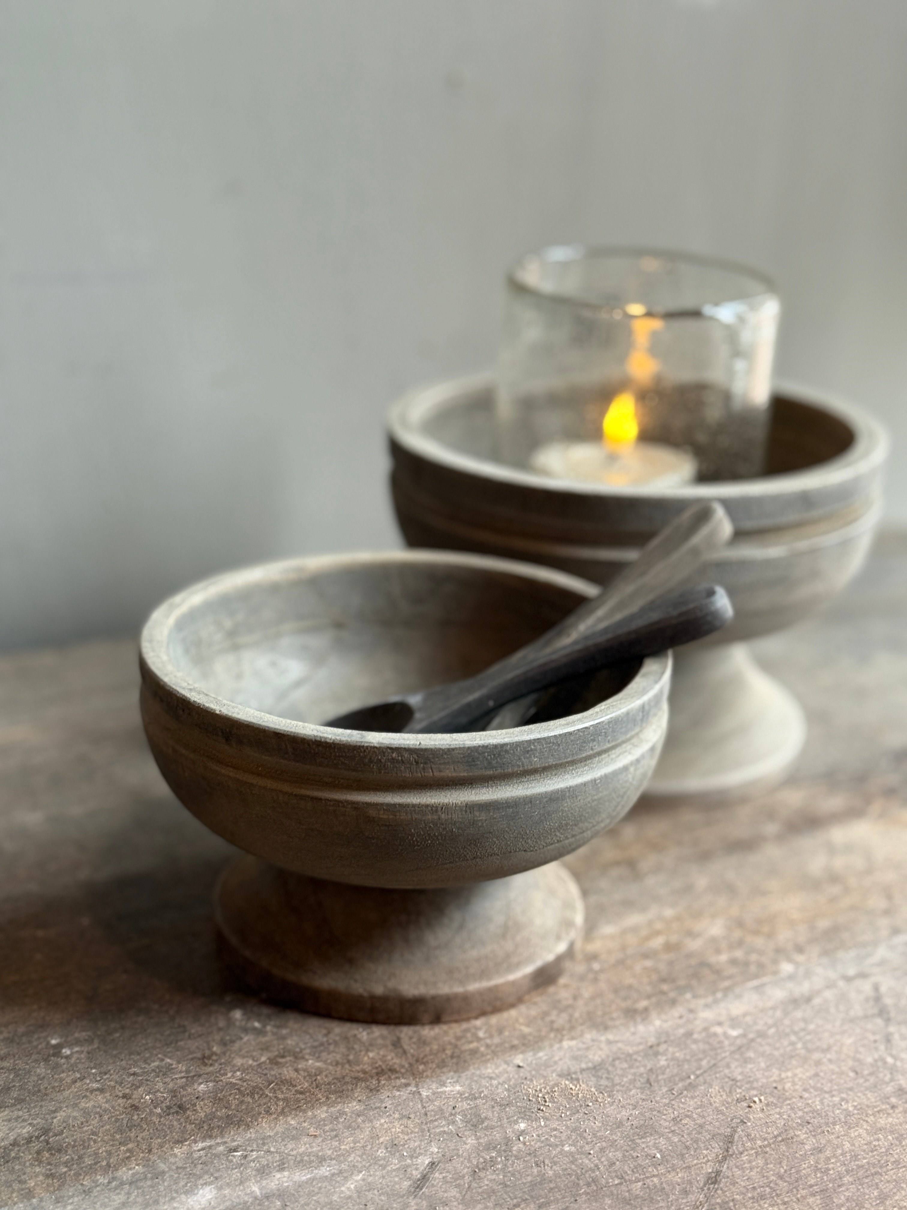 Houten Schaal op voet Small -Special-