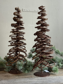 Kerstboompje Bruin Glitter Medium