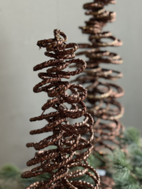 Kerstboompje Bruin Glitter Small