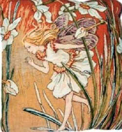 Gobelin Kissen Flower Fairy Narzisse