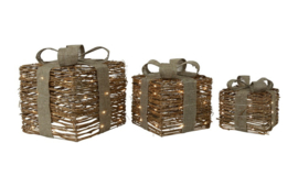 Cadeautje Rotan met LED lampjes Small