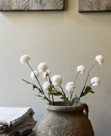 Seidenzweig Pompon Weiß 52 cm