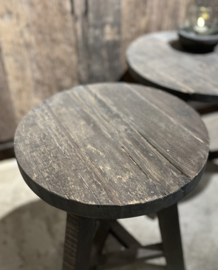 Runder Hocker Altholz 35x50 cm -Driftwood-