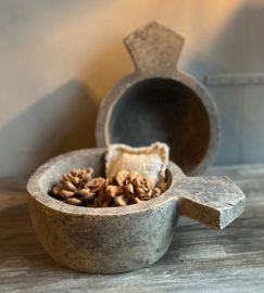 Houten Bak Fitri met Handvat